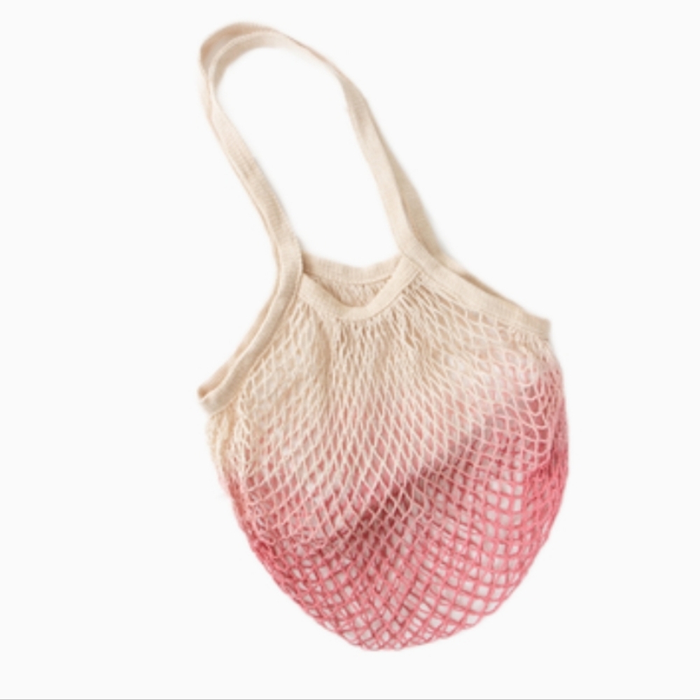 Camp Collection Pink and Cream Dip Dye Market Tote Bag